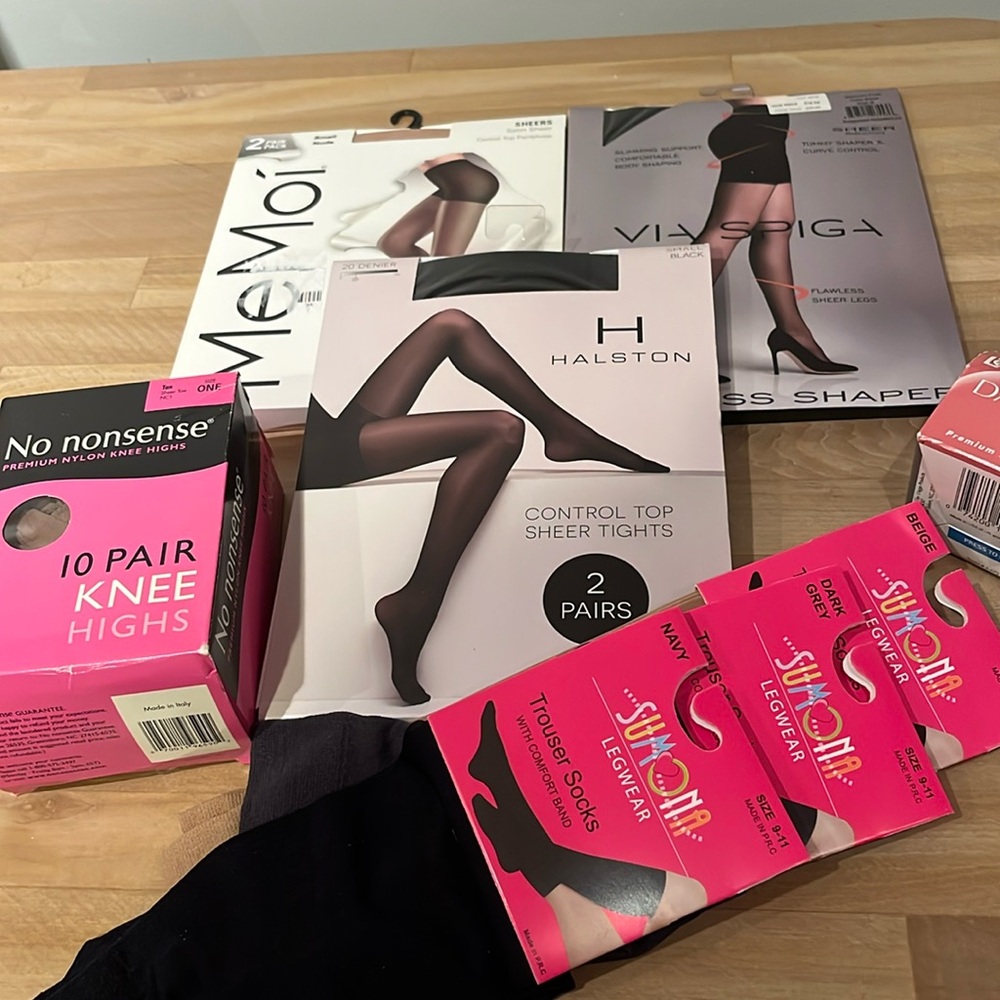 Mixed lot of womans knee high,tights and socks all new
